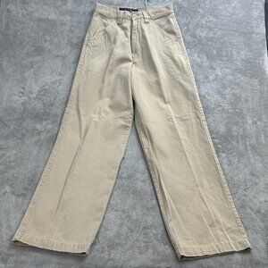 Vintage Anchor Blue Pants Mens 26x30 Beyond Baggy Wide Leg Khaki Beige Skate Y2k